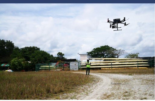 Penerbangan Drone Pemetaan di Jalur Perkebunan